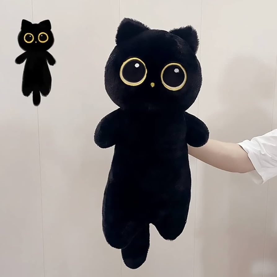 Amazon.co.jp: 猫 ぬいぐるみ 黒猫 抱き枕 かわいい 抱き枕 昼寝